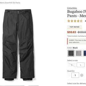 Snow Pants - Columbia Bugaboo IV Men's